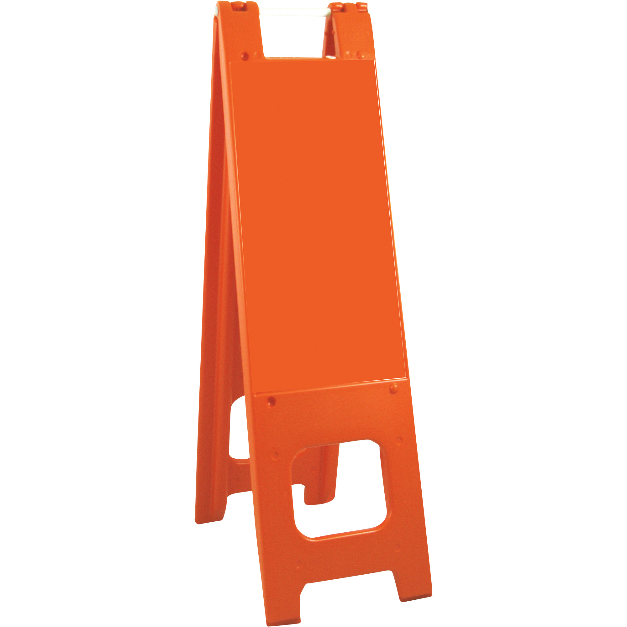 Plasticade Narrowcade Heavy-Duty A-Frame Sign Stand, Orange, 45in.H x 13in.W x 3in.D, Model# 150-O